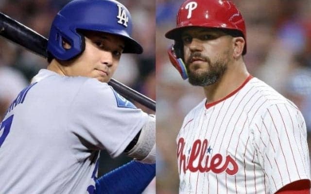 2冠達成ならシュワバーは“規格外”の大谷翔平を越える？　米メディアが指摘するMVPの可能性「オオタニはやや鈍っている」