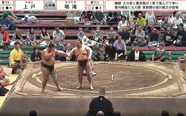力士が“フラフラ”の衝撃光景 顔面に“頭突き”がヒット「大丈夫？」相手力士も心配顔