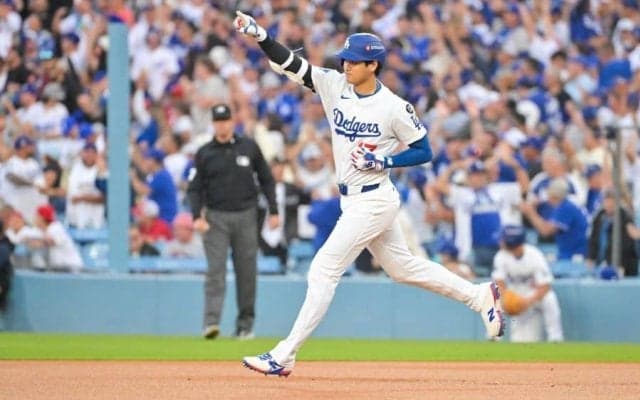 大谷の先頭打者弾で「きゃっきゃしてる」　ド軍ブルペンにX爆笑「かわいすぎるかよ笑」