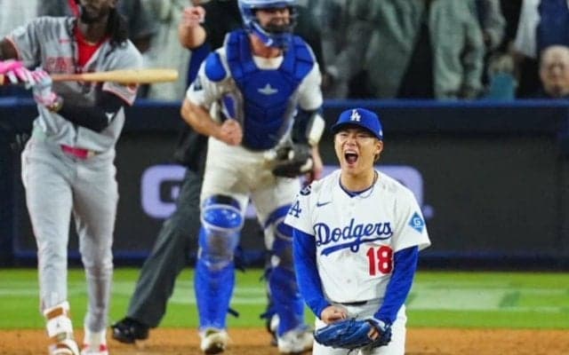 山本由伸、7回途中2失点で勝ち投手の権利　渡米後最多113球で降板…ピンチ封じ絶叫