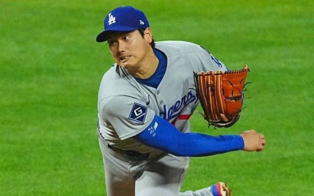大谷翔平がPS初登板初勝利　6回9K3失点の力投、朗希が初セーブ…ド軍逆転勝ちで先勝