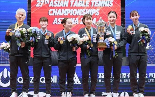 卓球日本女子が難敵北朝鮮との準々決勝へ　橋本帆乃香、長﨑美柚が加入で布陣一新　中国撃破&連覇へ向けた第一歩【アジア選手権】