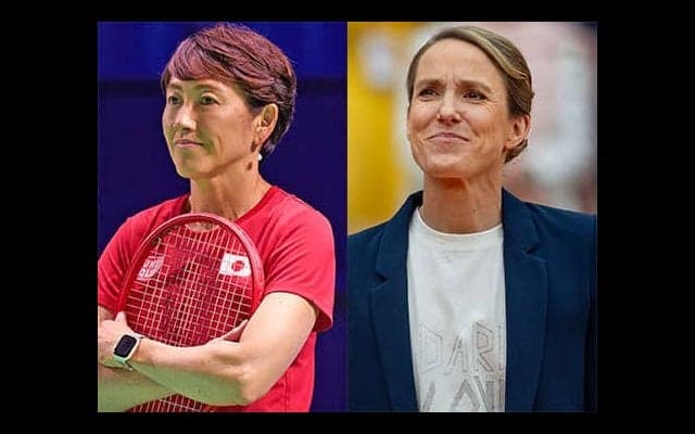  杉山愛 元女王エナンと練習 