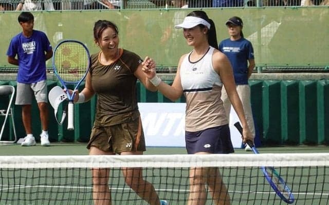 川口夏実／齋藤咲良が初めてのペアで木下晴結／園部八奏を下して準々決勝進出[木下グループジャパンオープン]