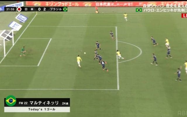 「見事すぎる…」日本代表、ブラジル戦で前半32分にして2失点…「教科書レベル」「さらっと決めるのが凄い」ファン騒然