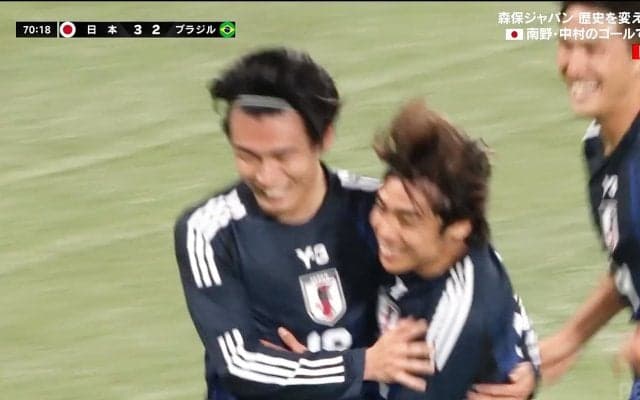 森保ジャパン、歴史的快挙！　0勝2分11敗の王国・ブラジルに3ー2で初勝利　エース・上田綺世が2戦連発の豪快ヘッドで逆転勝ち