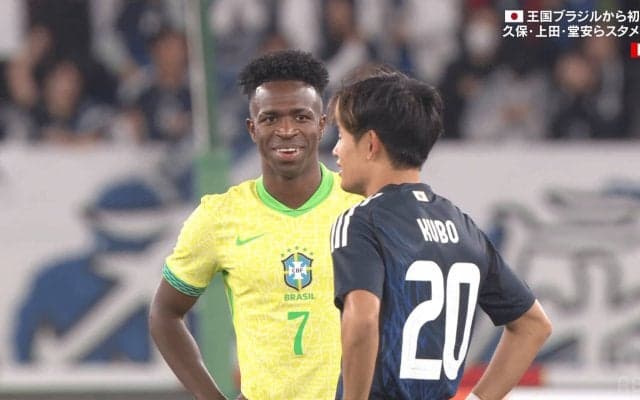 「ヴィニにこの顔させる日本えぐいわ」ブラジル代表エースの“険しすぎる表情”にSNS騒然！「マジで信じられんって感じ」「泣きそう」サッカー王国が森保ジャパンに初黒星
