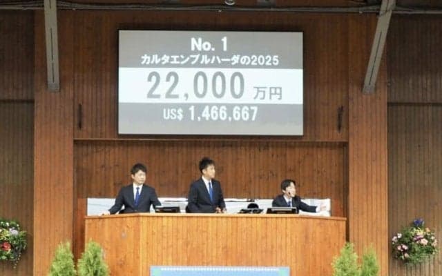 トップバッターはいきなりの2億円超え…ノーザンファームミックスセール2025が開幕！