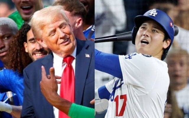 「最高の投手の一人であり、同時に最高の打者でもあった」トランプ米大統領が大谷翔平を絶賛　伝説の3発＆10奪三振をテレビ観戦