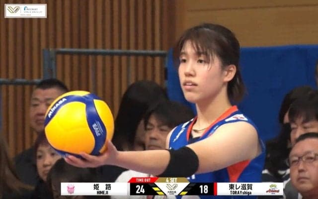 いきなり落ちた… 女子バレーで衝撃の魔球サーブ 19歳新人選手の一撃にアリーナ騒然
