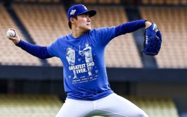 大谷翔平、伝説の“二刀流Tシャツ”が爆誕　歴史的一夜から4日後…山本由伸が着用