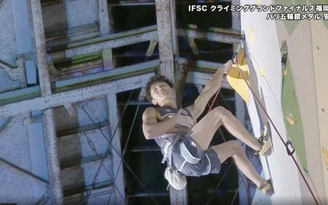 世界最強クライマー、驚異の「あと一手」に会場騒然！　安楽宙斗の圧巻“完登”にファン沸騰「日本のエース！！」「まじで逸材」