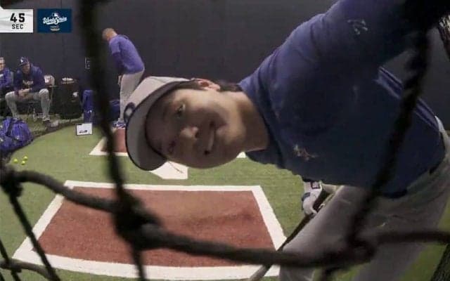 全米中継で流れてしまった大谷翔平の“変顔”　WS直前に爆笑シーン「彼は緊張している」