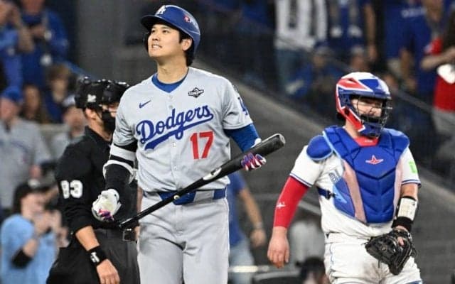 大谷翔平が天仰いだ見逃しK　際どい判定に意見さまざま「めっちゃ低い」「ゾーン内」