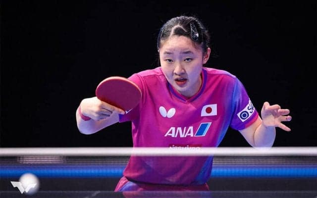 張本美和 チームの先輩・平野美宇に逆転勝ちでベスト8進出【卓球 WTTロンドン】