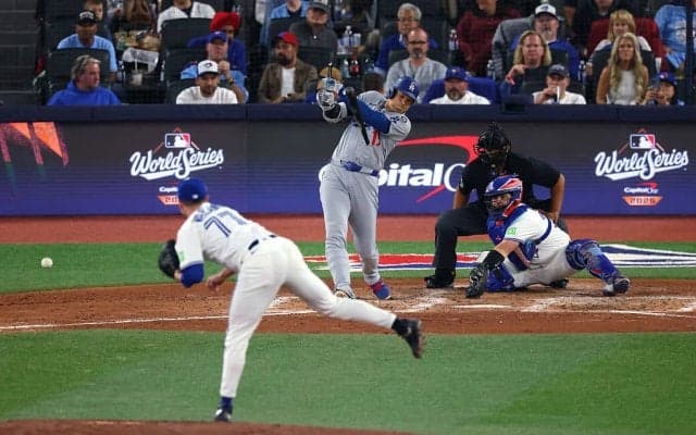 なんで…！？ 大谷翔平、バット真っ二つで“まさかの光景”「バケモノか」「スゴい音」鋭い打球を相手野手が止められない