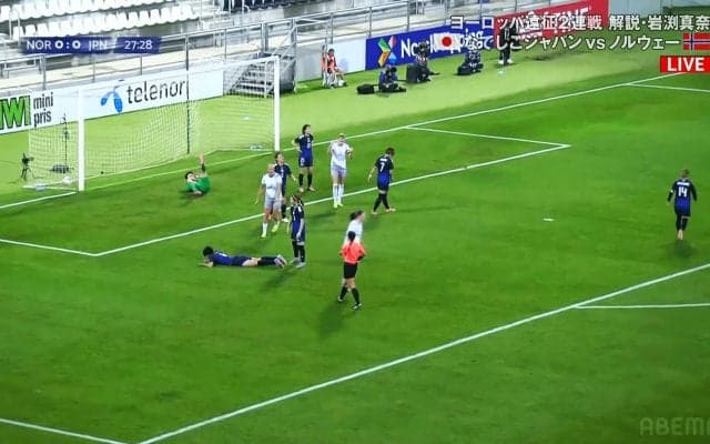 なでしこジャパンが落胆…“70m爆走カウンター”で失点「振りが速くて強烈」「パワーすげぇ」ノルウェー20歳に長谷川唯ら５人が翻弄された一部始終