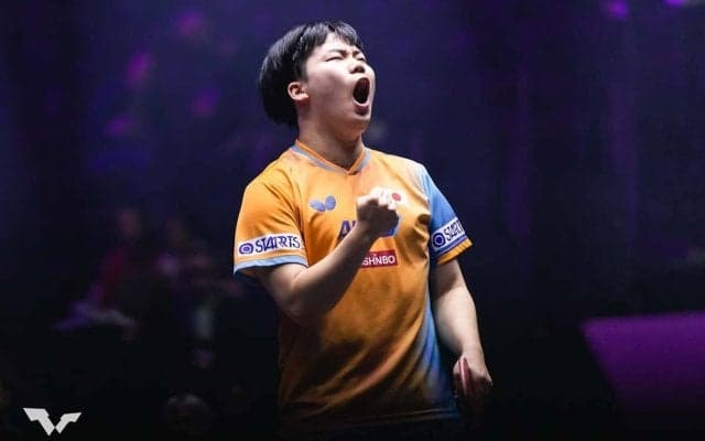 松島輝空、世界15位のサウスポーが見据える“高み”　難敵相手にストレート勝ちも「目指すは優勝しかない」【WTTチャンピオンズ・モンペリエ】