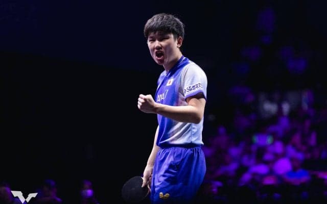 張本智和 宇田幸矢に国際大会4連勝！逆転でフルゲーム制し16強入り【卓球 WTTモンペリエ】