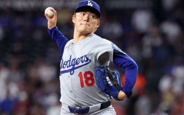 ドジャース、前日先発の山本由伸が救援登板で9回満塁ピンチを抑える　途中で中堅に就いたパヘスが好捕