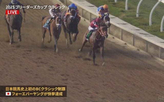 【ブリーダーズC】「馬に感謝」「叶って嬉しい」陣営も渾身ガッツポーズ…フォーエバーヤング“夢の走り”の一部始終