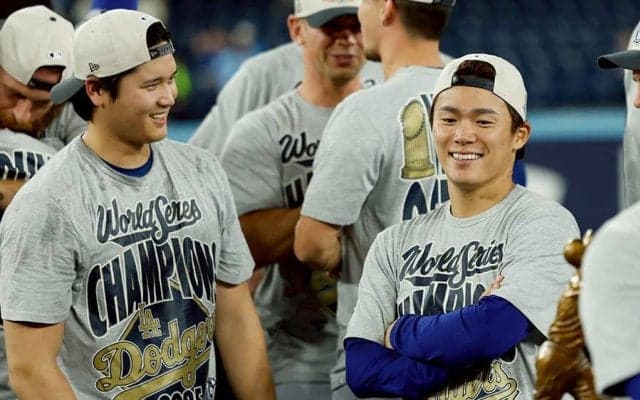 連覇直後…大谷翔平の“まさかの行動”にLAメディア注目　山本由伸が1年で「成長した」