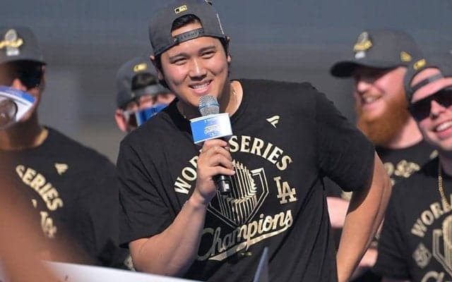 大谷翔平が「昨年より英語上手に」　日本語なしの30秒…スピーチに称賛の嵐「完璧」