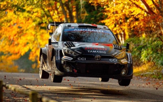 WRCジャパン：トヨタが2日目の戦いを終え、トップ3を占める