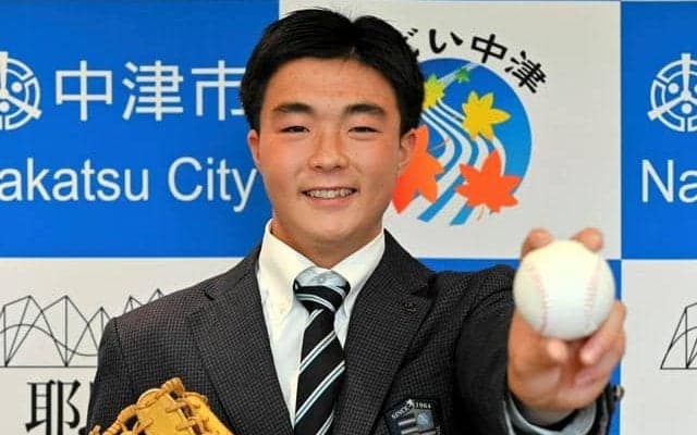 「勝利に貢献」楽天5位指名の伊藤大晟投手　出身の大分・中津で抱負