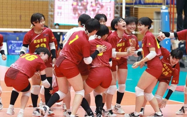 〝プロ仕様〟の試合場で本大会出場決定　埼玉女子・細田学園、SVリーグ・埼玉上尾との「共同開催」／春高バレー