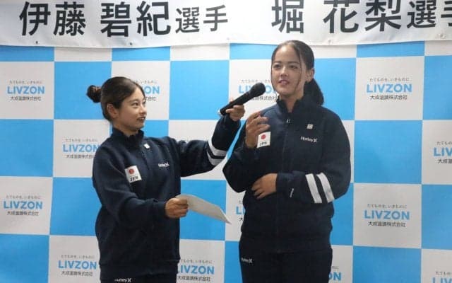 デフビーチバレー伊藤・堀ペアを激励　デフリンピック壮行会