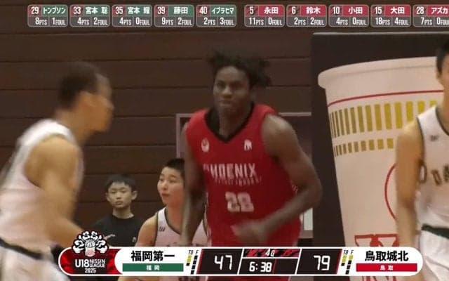 リングが揺れる！衝撃の豪快ダンクにアリーナ騒然　IH初優勝に導いた3年生留学生のパワフルプレーに「今年のNo.1プレーヤー」