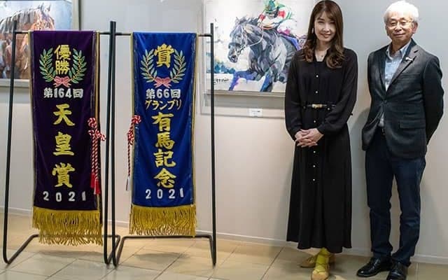 エフフォーリアが古河原泉さんの絵画で復活！ 鹿戸師も感動「本当に動き出しそう」