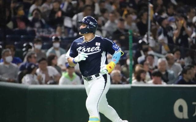 日本、韓国の有望株と20本塁打＆20盗塁のスラッガーに本塁打を打たれ3点先制されるも…すぐ同点！【侍ジャパン】