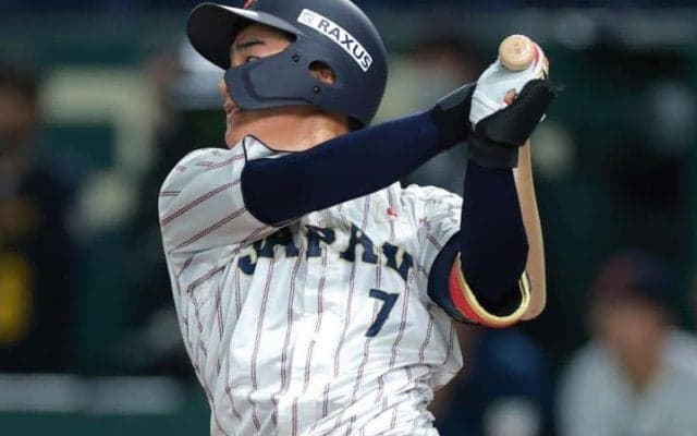西川史礁がマルチ安打！同点の2点適時二塁打放つ　追加招集の22歳がアピール成功【侍ジャパン】