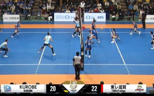 女子バレー、“軟体美技”の開脚レシーブ 地面スレスレで得点に繋がる好プレー コートを叩きながら大喜び