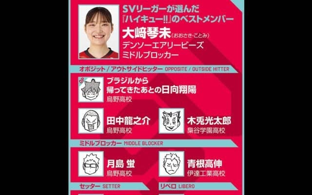 【ハイキュー‼×SVリーグ】大﨑琴未は音駒高校の指揮官の言葉でリハビリを乗り越えた「一番無意味なのは『ただ』やること」