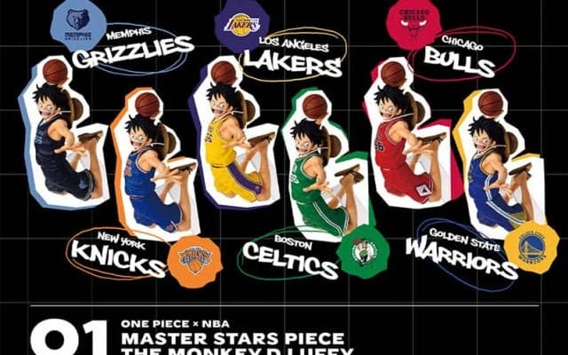 ONE PIECE×NBAのコラボフィギュアが登場…BANDAI SPIRITSが6チーム仕様の新商品を発表