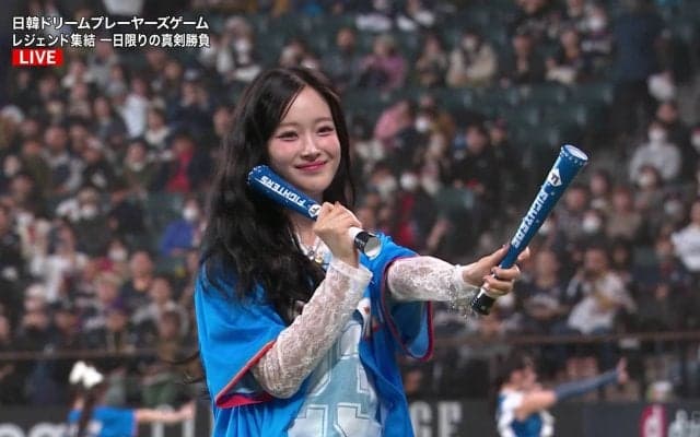 人気K-POPグループ「MADEIN S」「H1-KEY」がエスコン降臨！ “へそ出しスタイル”で日韓野球イベント盛り上げる…日韓チアと“きつねダンス”共演も