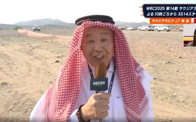 元横綱・若乃花が「アラブの石油王です」 笑劇の\"自己紹介\"が話題 ラリー中継で現地レポート、体を張って放送席を和ませる