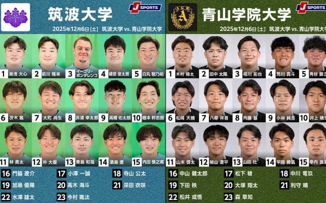 最終局面！トライラッシュ狙う「筑波大学」×背水の「青山学院大学」。関東大学対抗戦2025