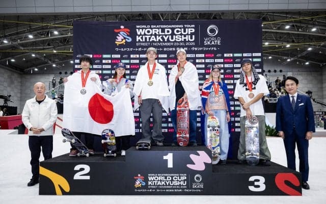 涙の女子決勝と讃えあう男子決勝「ワールドスケートボードストリート2025北九州 – グランドファイナル – 」大会レポート