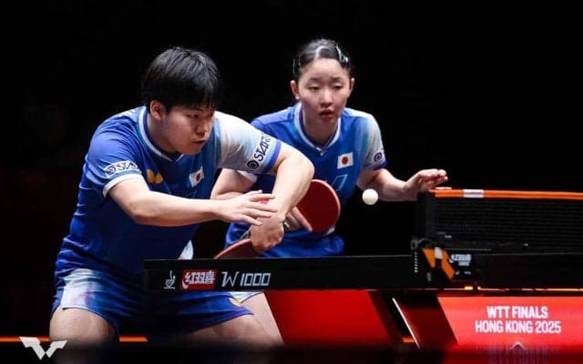松島輝空・張本美和の“そらみわペア”が中国の世界王者撃破なるか　決勝進出懸けて王楚欽＆孫穎莎の最強コンビと激突【WTTファイナルズ香港】