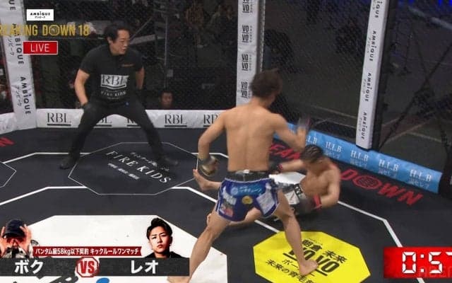 BDの“悪童”レオ、まさかの敗戦…左フックで壮絶ダウン！ 勝利者に対しRIZINファイターは「格闘技センスがすごい」と絶賛