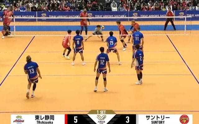 そっちに曲がるか… 男子バレー、“空手キッド”がリベロを翻弄 魔球サーブの曲がり方がすごい