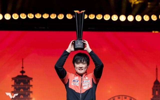張本智和、悲願のチャンピオンズ初Vで世界4位に浮上　WTTが称賛「エンターテイナーでチャンピオン」　2026年の再戴冠にも期待「再び世界で輝く」