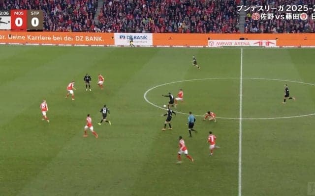 「容赦ないな…」佐野海舟、強烈な“爆速タックル”→藤田譲瑠チマを吹っ飛ばす「バチバチだな」日本代表同士の激しい肉弾戦にファン大興奮