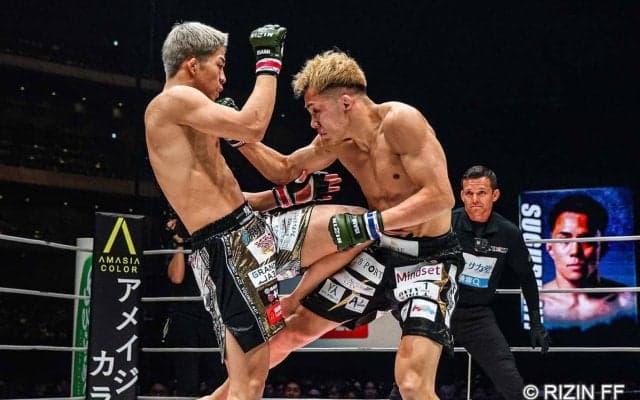 【RIZIN】58日で電撃参戦の秋元強真、“テンカオ一撃”で新居もん絶TKO　次戦に元フェザー級王者を指名
