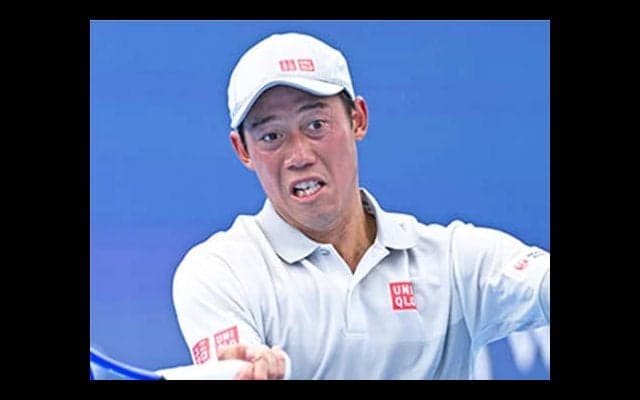  錦織圭 開幕戦の会場で練習 