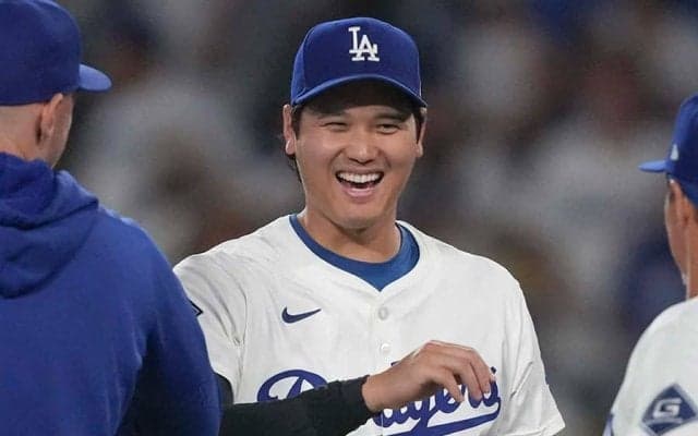 大谷翔平らの秘蔵ショットで蘇る歓喜　至近距離の“最高傑作”…ド軍カメラマンの投稿に脚光